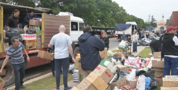 CÓRDOBA SOLIDARIA: MÁS DE 60 MIL KILOS DE DONACIONES PARTIERON HACIA BAHÍA BLANCA