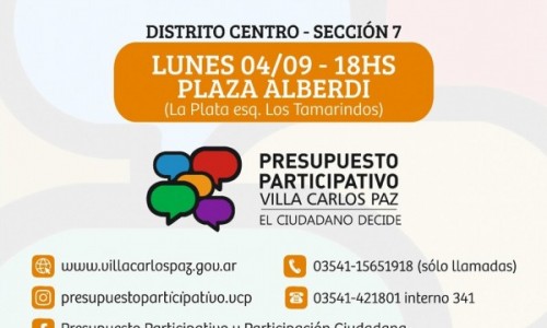 PRESUPUESTO PARTICIPATIVO 2023: RONDAS DE PRESENTACIÓN DE PROYECTOS
