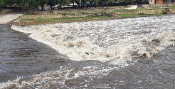 Creciente en los ríos de Carlos Paz