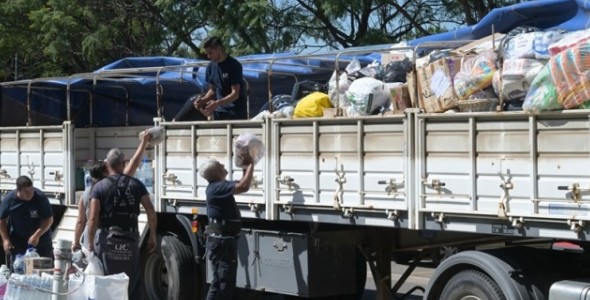 CÓRDOBA ENVIÓ MÁS DONACIONES A BAHÍA BLANCA