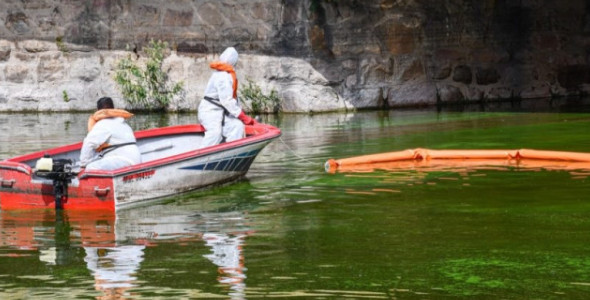 LAGO SAN ROQUE: AMBIENTE REALIZA TAREAS DE REMEDIACIÓN PARA FRENAR EL INGRESO DE CIANOBACTERIAS