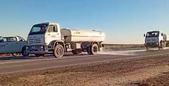 CONTINÚA EL OPERATIVO PARA REDUCIR LA FORMACIÓN DE HIELO EN EL CAMINO A LAS ALTAS CUMBRES