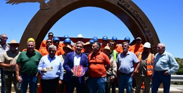 CAMINO DE LOS TÚNELES DE TANINGA: LLARYORA ENCABEZÓ LA HABILITACIÓN AL TRÁNSITO DEL TRAMO ENTRE 