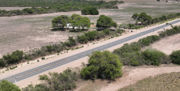 SCHIARETTI HABILITÓ UN TRAMO DE LA PAVIMENTACIÓN DEL ACCESO A CAPILLA DE LOS REMEDIOS