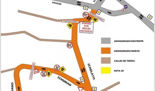Cambiarán el sentido de las calles en barrio Villa del Lago