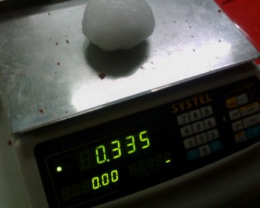 Piedras de gran tamaño cayeron en Carlos paz 