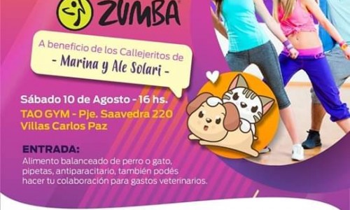 Invitan a participar de una Masterclass de Zumba Solidaria