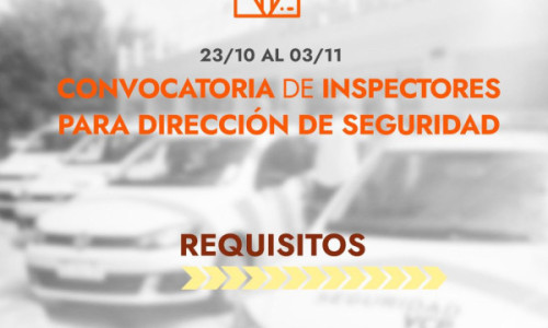ESTÁN ABIERTAS LAS INSCRIPCIONES PARA ASPIRANTES INSPECTORES DE TRÁNSITO