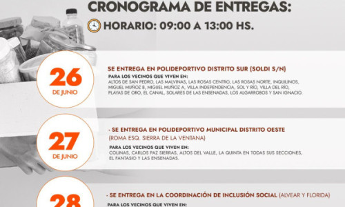 NUEVA ENTREGA DE MÓDULOS ALIMENTARIOS