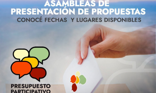 COMIENZAN LAS ASAMBLEAS DE PRESUPUESTO PARTICIPATIVO 2024