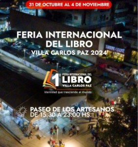 ABRIÓ SUS PUERTAS LA PRIMERA FERIA INTERNACIONAL DEL LIBRO VILLA CARLOS PAZ 2024