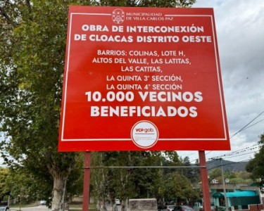 FINALIZARON LAS OBRAS DE CLOACAS EN EL DISTRITO OESTE