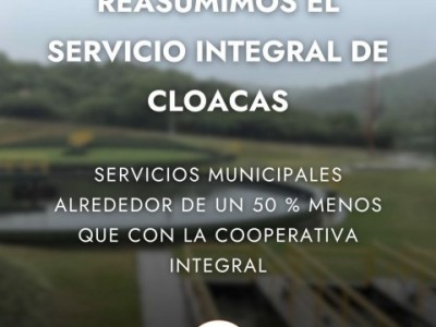 SERVICIO INTEGRAL DE AGUA Y CLOACAS: EL PRIMER VENCIMIENTO ES EL 11 DE AGOSTO