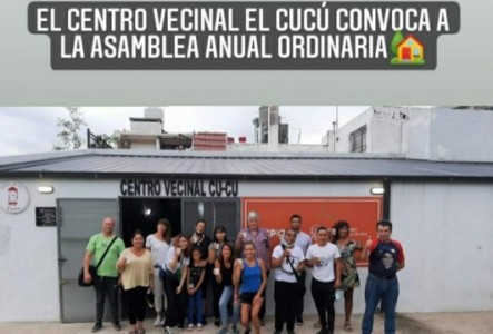 CENTRO VECINAL EL CUCÚ CONVOCA A LA ASAMBLEA ANUAL ORDINARIA