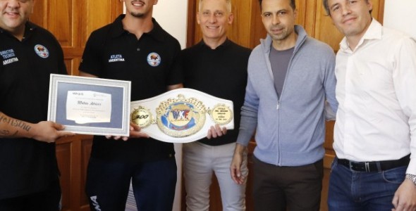 EL INTENDENTE ESTEBAN AVILÉS RECIBIÓ AL DEPORTISTA MATÍAS ADROVER LUEGO DE SALIR CAMPEÓN MUNDIAL