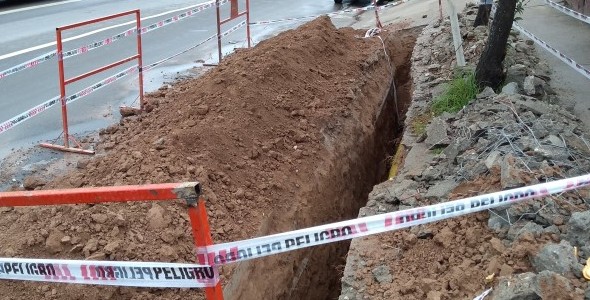 Continúa la obra de gas en el distrito sur de la ciudad