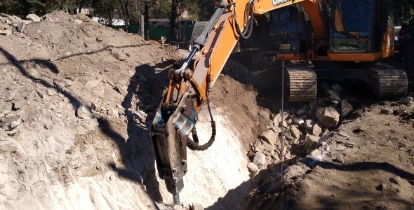 Avanza la obra de cloacas en el Zanjón