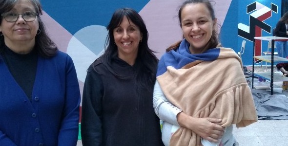 Mural de los estudiantes del ISAUI por el aniversario del Bauhaus