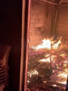 PRINCIPIO DE INCENDIO EN OBRA EN CONSTRUCCIÓN