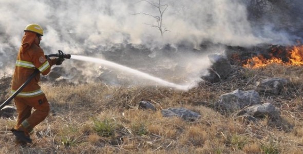 INTENSO TRABAJO DE BOMBEROS Y AVIONES HIDRANTES EN JOSÉ DE LA QUINTANA