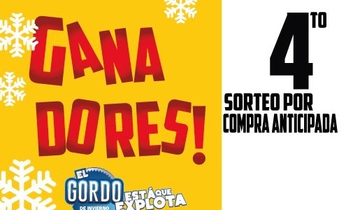 ESTOS SON LOS GANADORES DEL CUARTO SORTEO POR COMPRA ANTICIPADA DEL GORDO!!