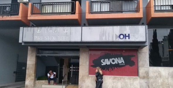 Contingente en cuarentena en un hotel de Carlos Paz