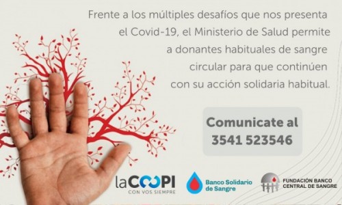 Donar sangre en tiempos de cuarentena