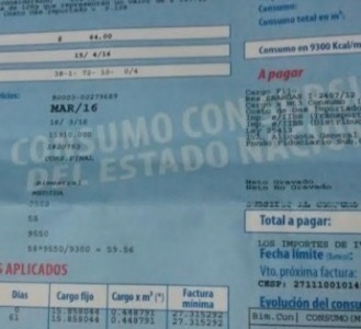 Se podrá financiar la boleta de gas natural