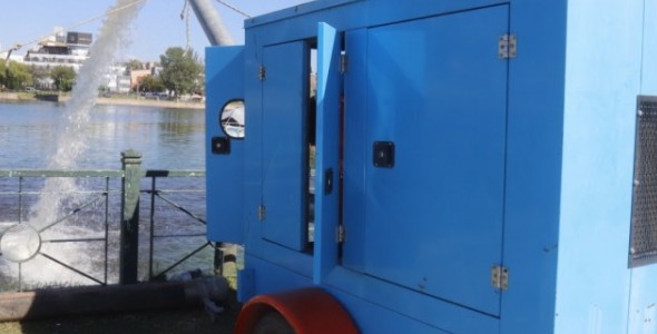 Continúa el plan de mitigación en el Lago San Roque