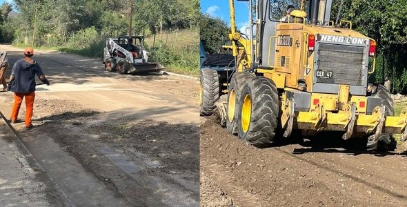 CONTINÚAN REPARANDO LAS CALLES EN VILLA CARLOS PAZ