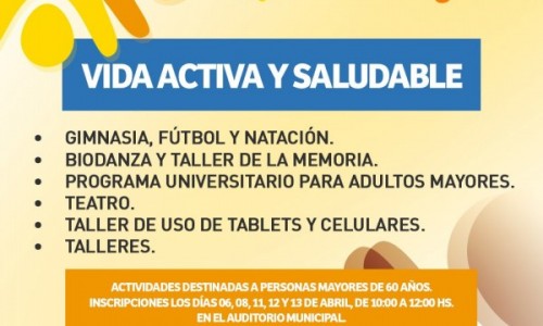 Se lanzó en Plan Vida Activa y saludable destinada a adultos mayores