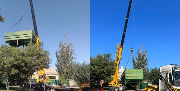 REMOVIERON LOS ANTIGUOS RESERVORIOS DEL SISTEMA DE CLOACAS