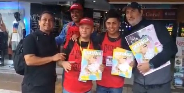 El Flaco Pailos fue canillita por un día de la revista La Luciérnaga