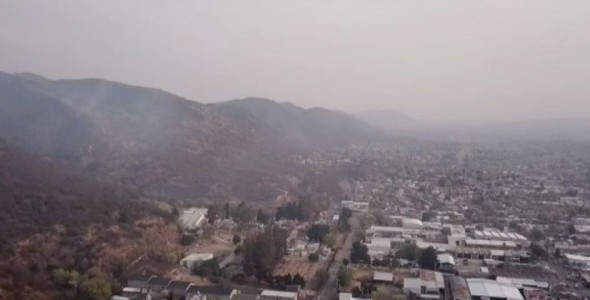 Continúa la lucha del fuego en el sur del departamento Punilla