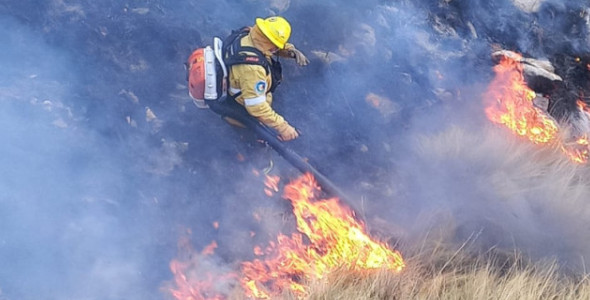 INCENDIOS: LA CALERA ES EL ÚNICO FOCO ACTIVO