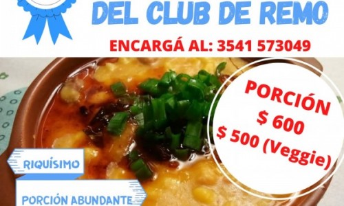 La Asociación Cordobesa de Remo venderá locro este 25 de Mayo
