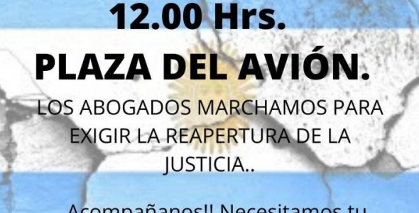 Abogados se movilizarán para exigir la reapertura de la justicia