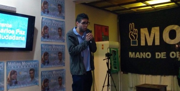 Matías Mowszet presentó su candidatura a intendente 