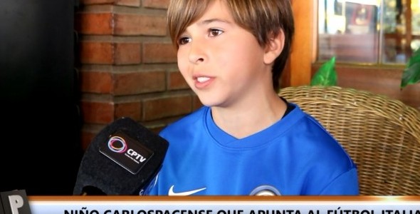 Niño de Carlos Paz apunta al fútbol Italiano