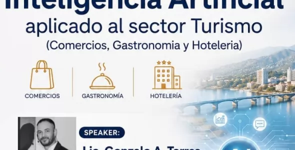 Carlos Paz será sede de un seminario gratuito sobre Inteligencia Artificial aplicada al turismo