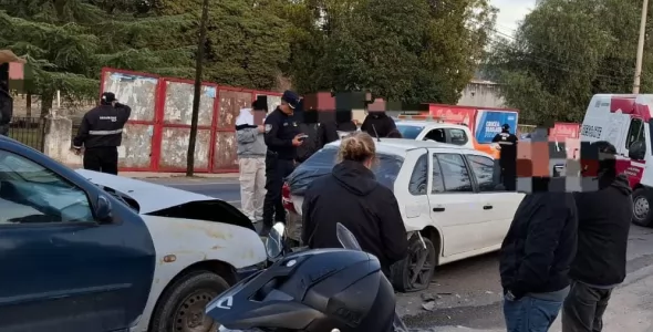 Choque en cadena en Bv. Sarmiento de Villa Carlos Paz