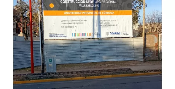 Comenzó la construcción de la futura sede de la UPC en Villa Carlos Paz