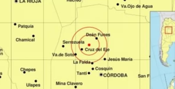 Tercer sismo en tres días: un temblor de magnitud 4 volvió a sacudir a Córdoba