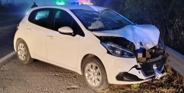 Choque entre una moto y un auto obligó a cortar totalmente la Ruta 38 en Villa del Lago