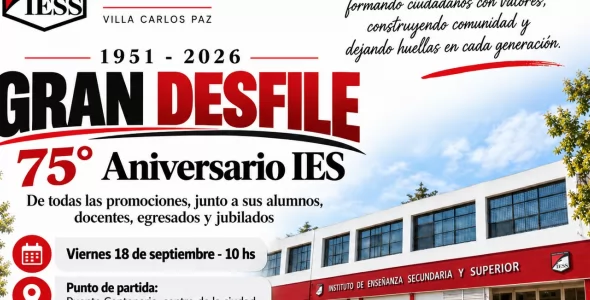 El IES celebrará sus 75 años con un gran desfile por el centro de Carlos Paz