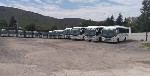 Paro de choferes de colectivo urbano en Villa Carlos Paz