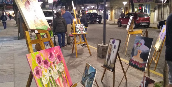 Realizaron una jornada de pintura callejera