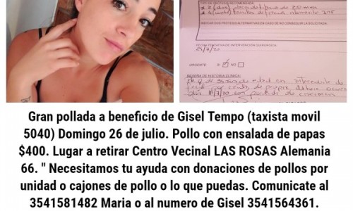 Taxistas realizarán una pollada solidaria por una compañera