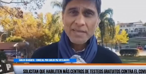 Piden más centros de testeos en Villa Carlos Paz