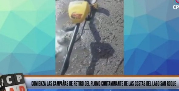 Comienza las campañas de retiro del plomo contaminante de las costas del Lago San Roque